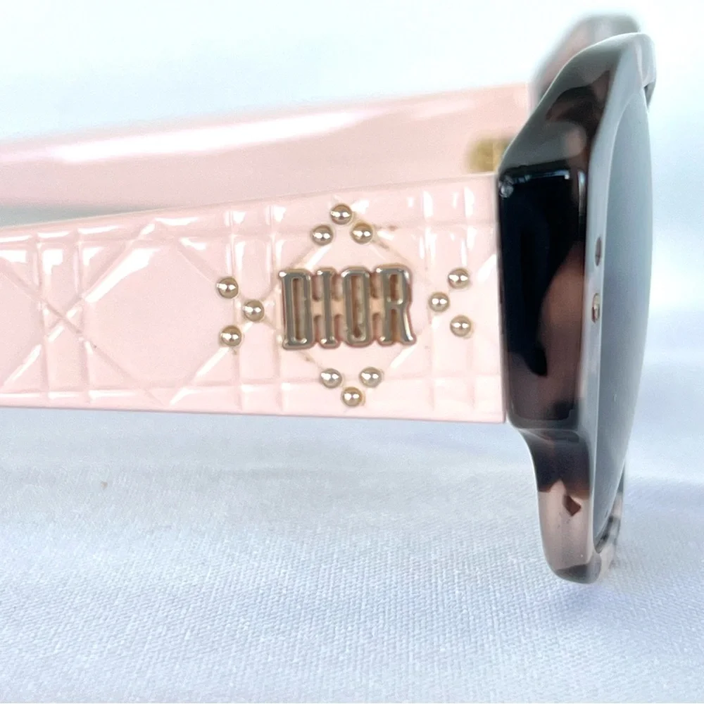 CHRISTIAN DIOR Ladydiorstuds-5 Havana w Blush Pink Frames Prescription Glasses
